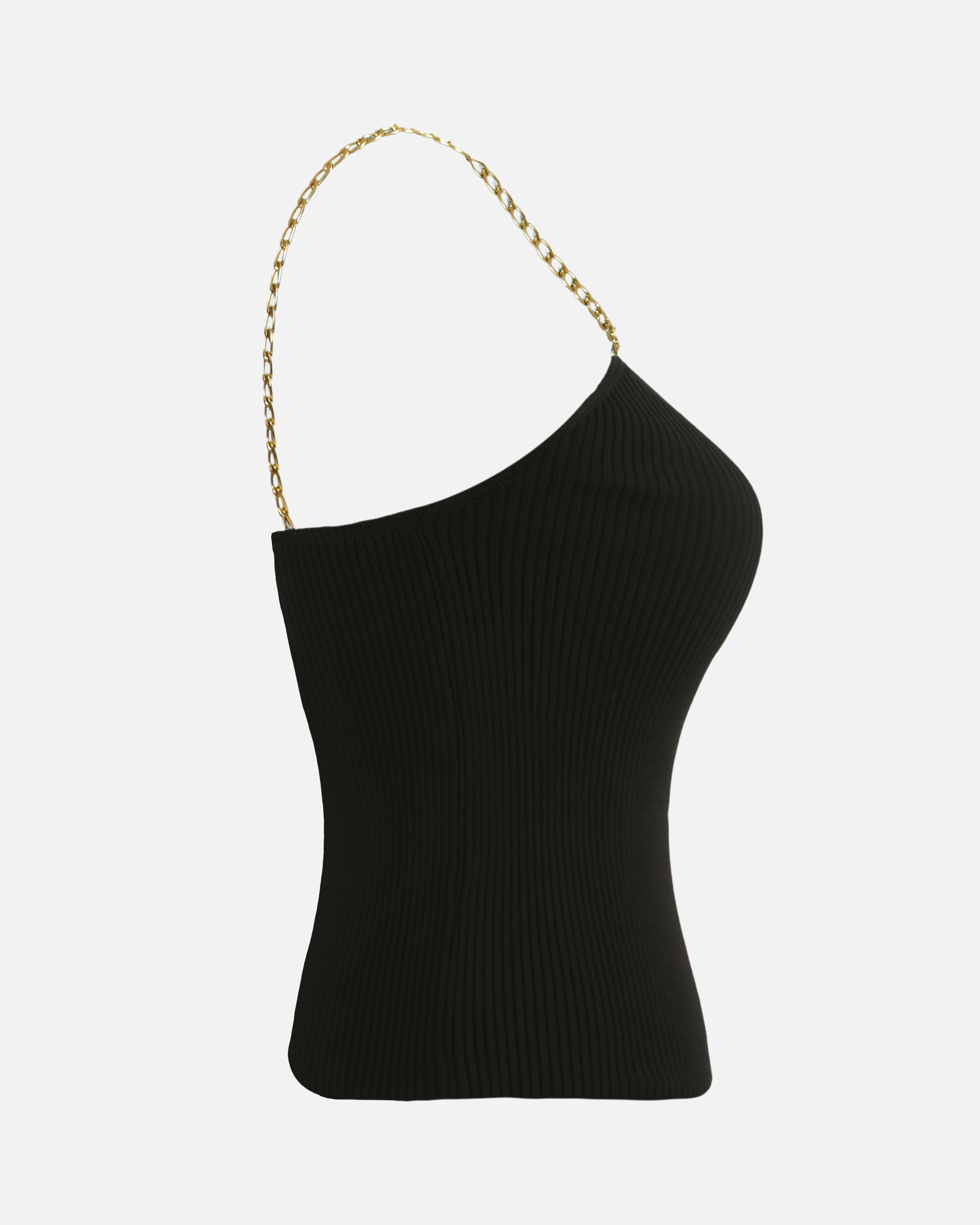 Fitted top with chain straps