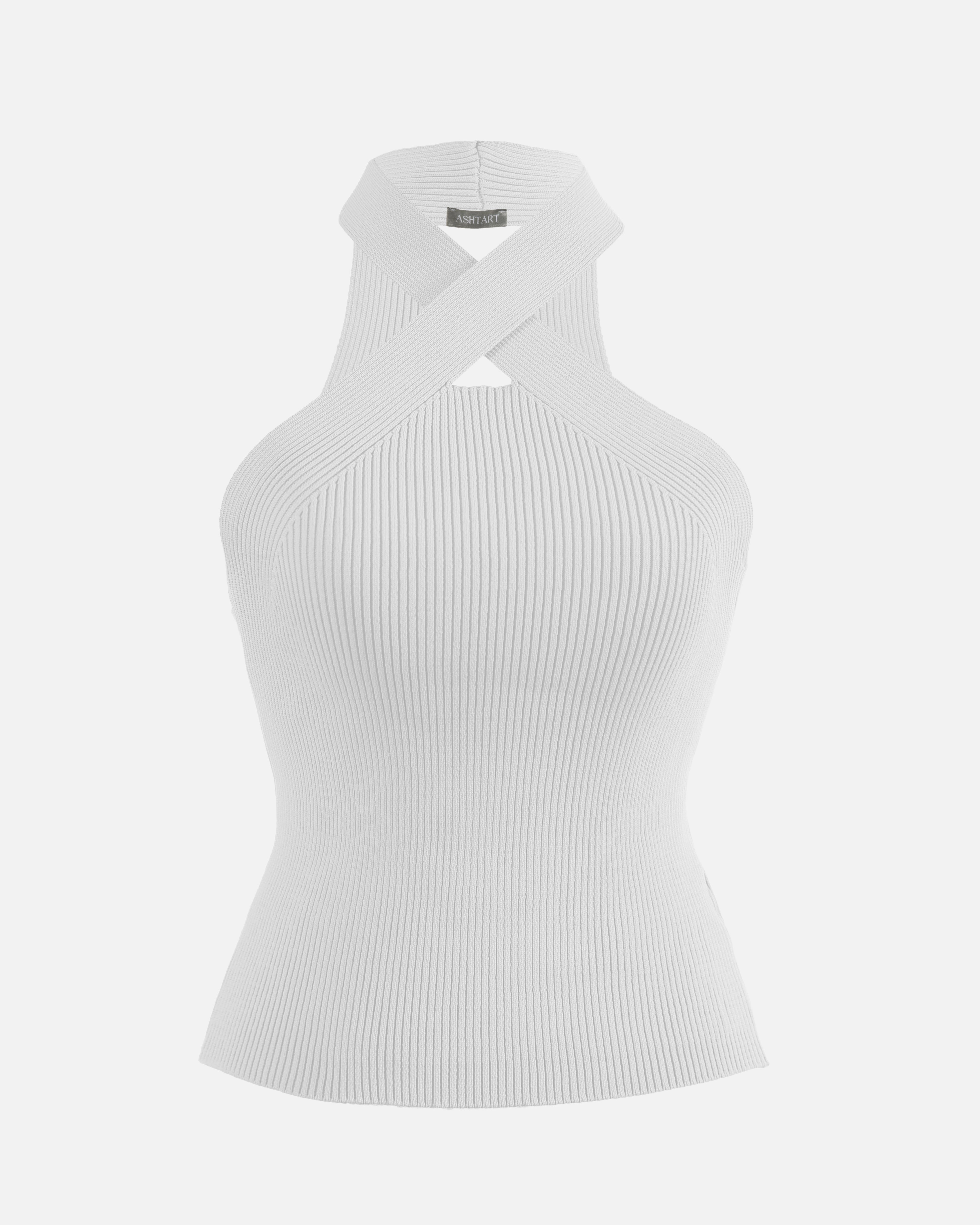 Crisscross Neckline Fitted Top