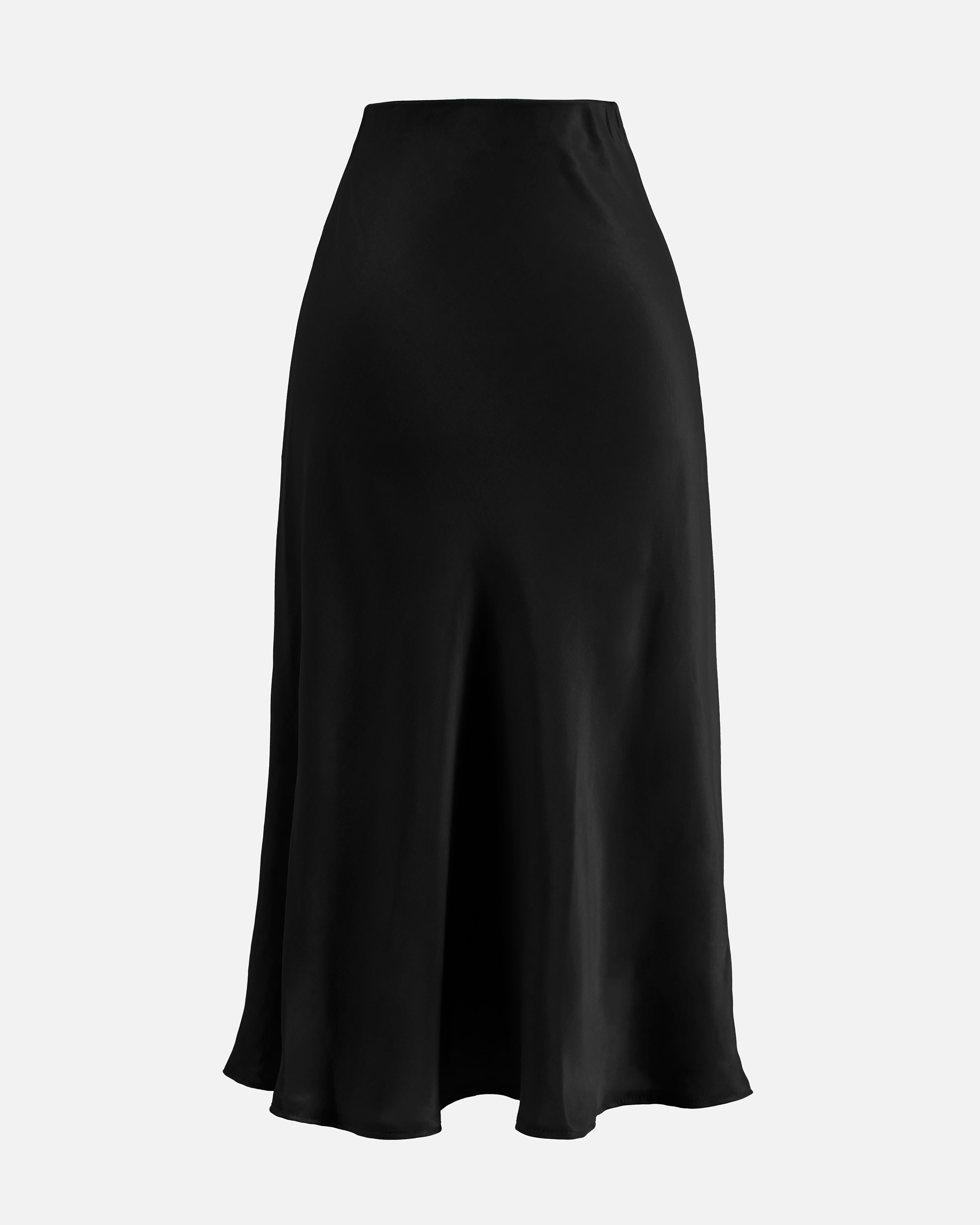 Flowy Satin Midi Skirt