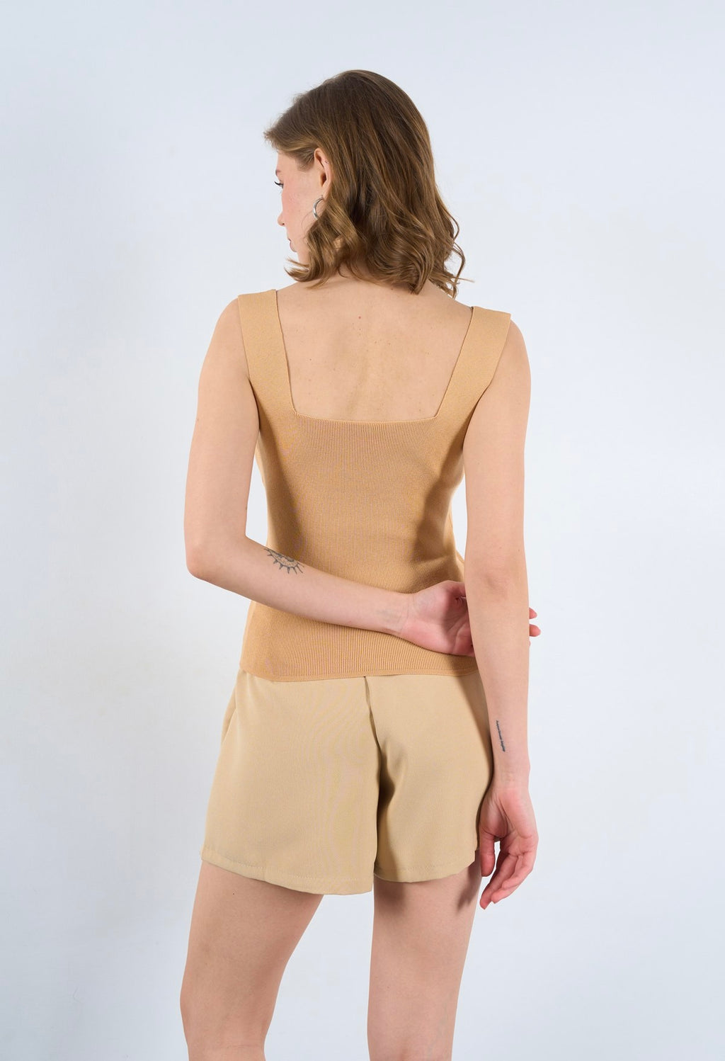 Contoured Square Neckline Top